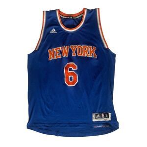 Adidas New York Knicks Kristaps Porzingis 6 NBA Jersey Large Blue Extra Long